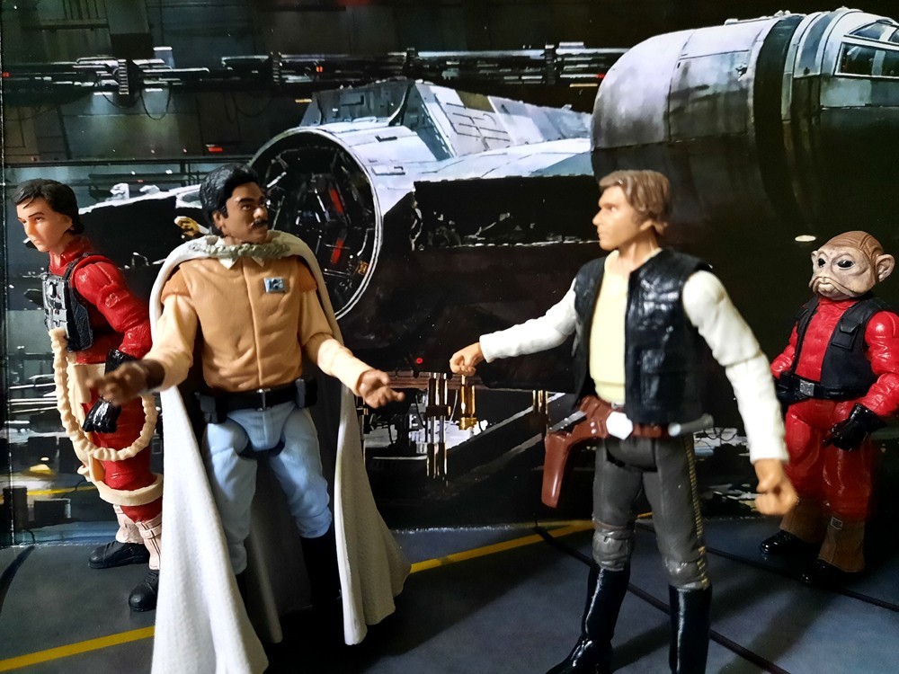 Original Trilogy Scenic Backdrop Display 6 Pack Star Wars Hasbro Kenner 3.75