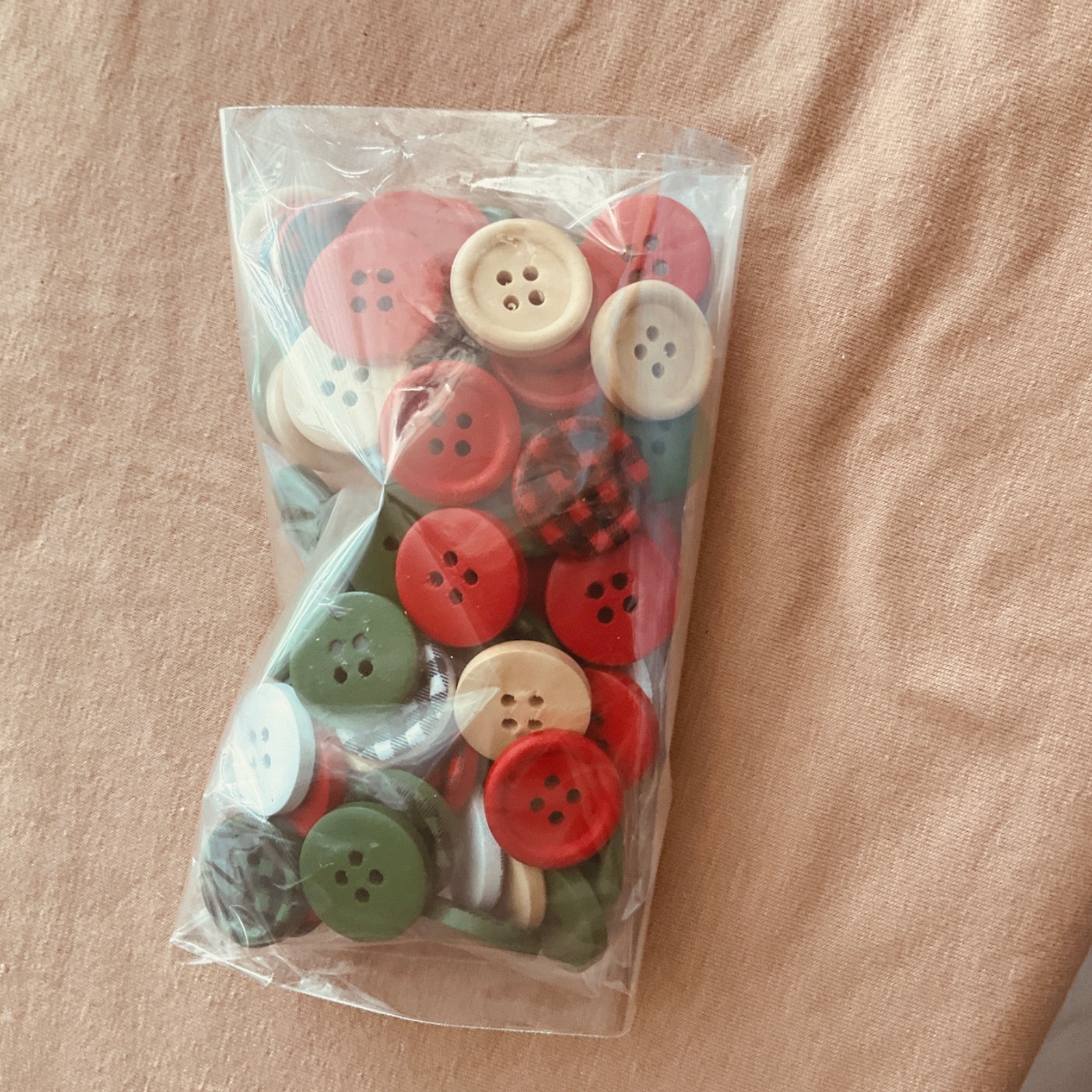 Large Lot jingle bells mini pine cones, buttons trees Christmas Craft Supplies
