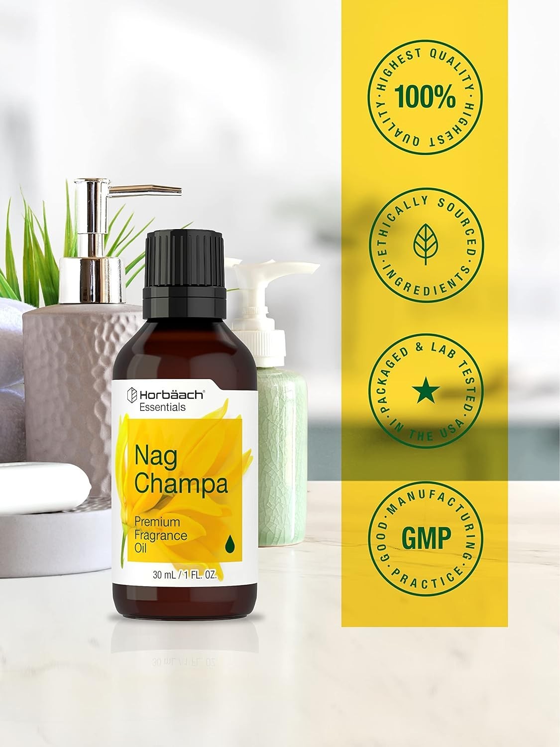 Relaxing Nag Champa Grade Oil – 1 oz for All Season Aromatherapy