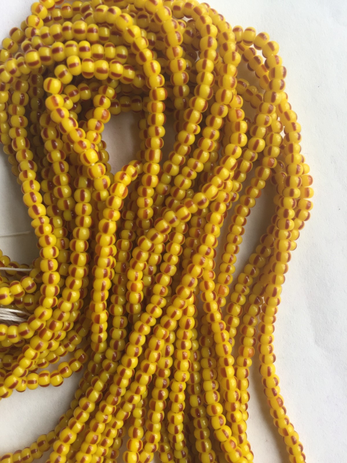8/0 Striped Stripe Czech Seed Beads