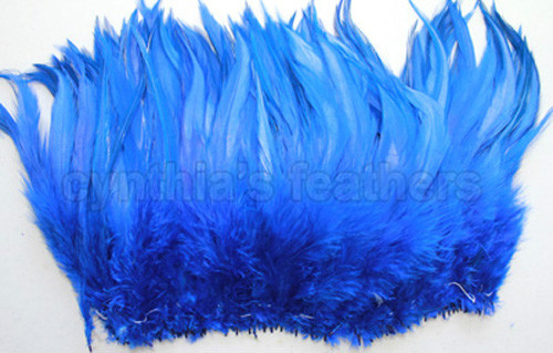 100+ Royal Blue 5-7″ saddle COQUE rooster hackle Feathers for craft, Cynthia’s