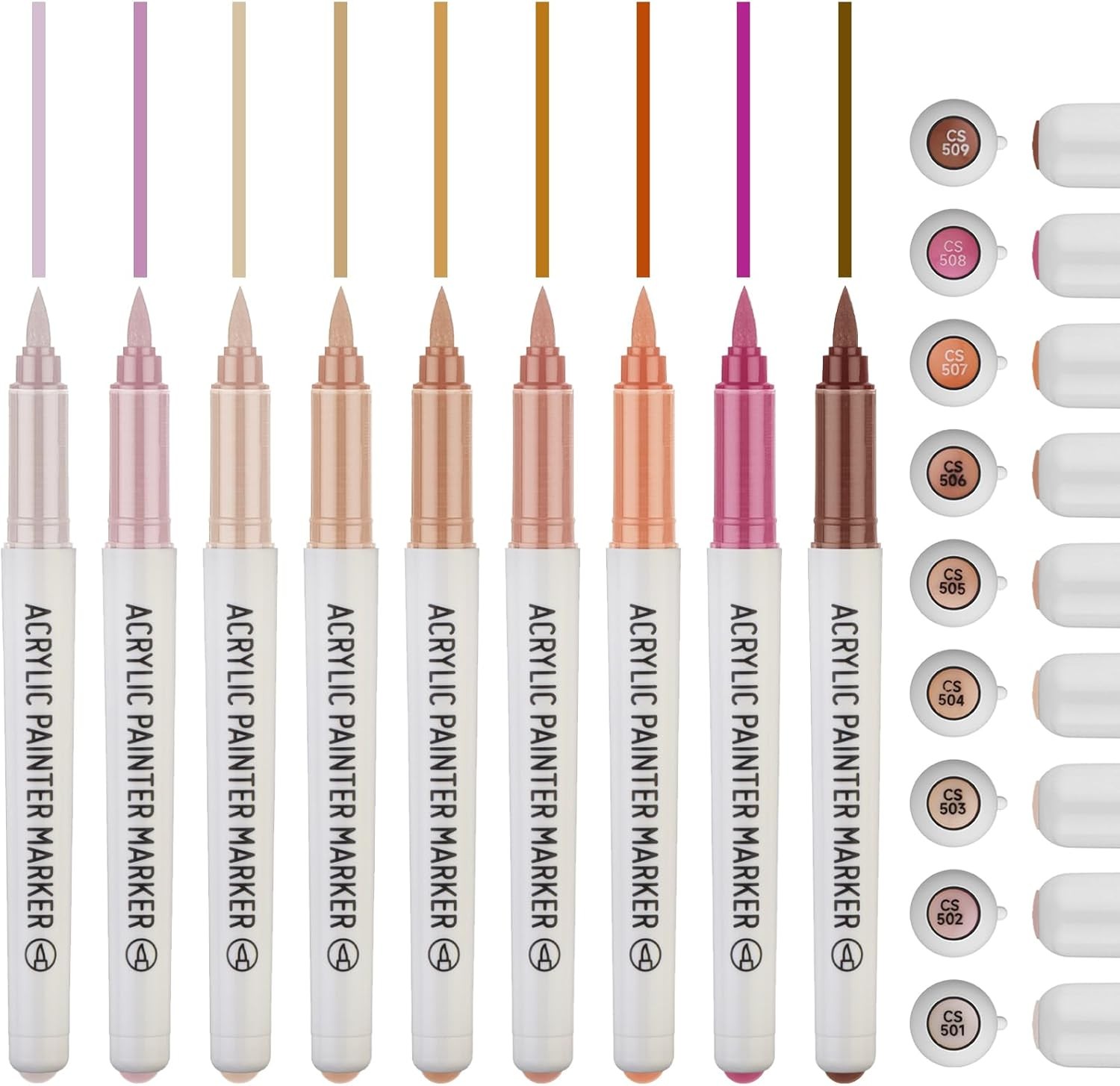 Skin Tone Acrylic Paint Pens,Colored 1 Count (Pack of 1),