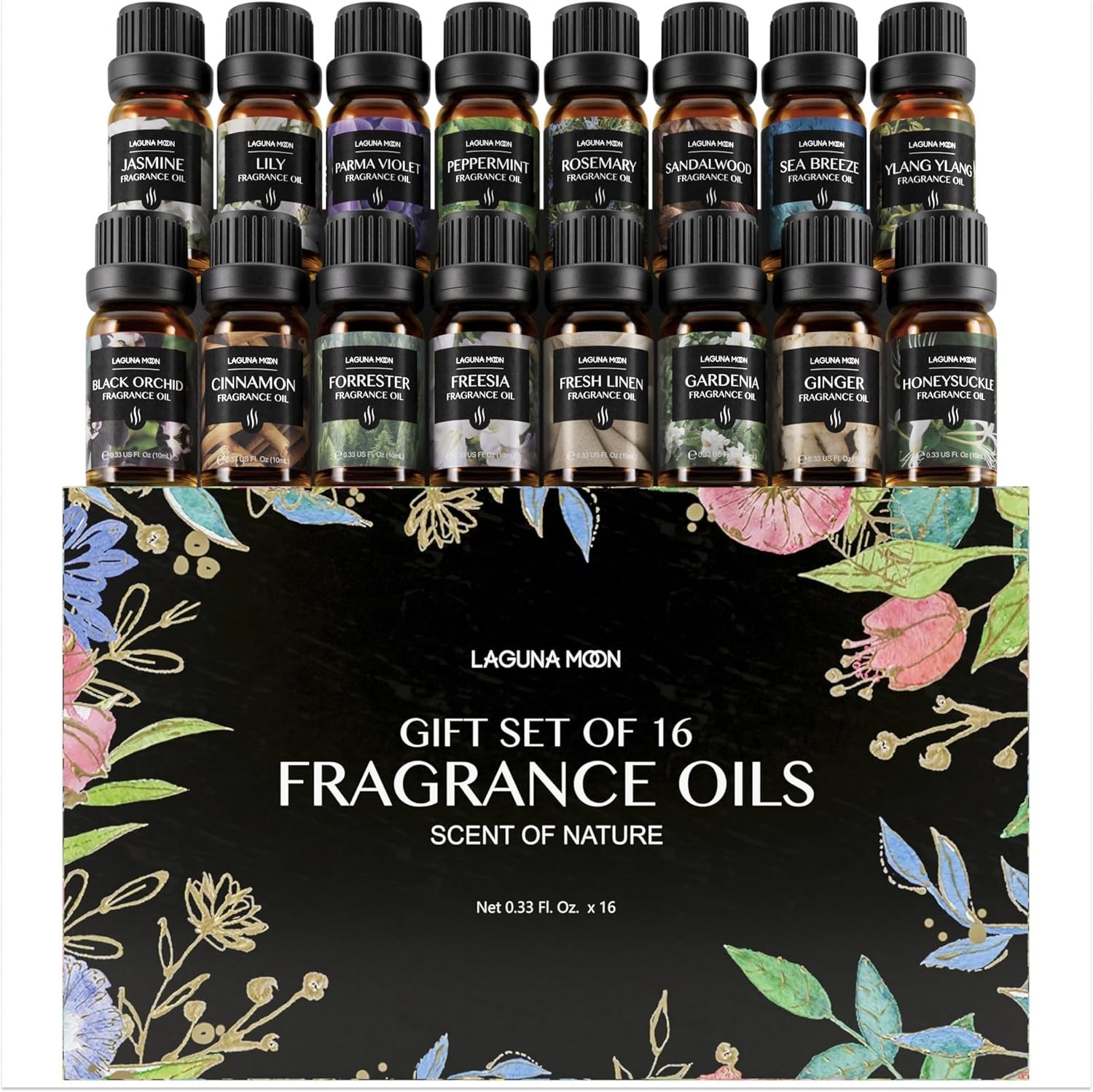 Fragrance Oil Collection – 16 Piece Gift Set for Diffusers, DIY Candle Makin…