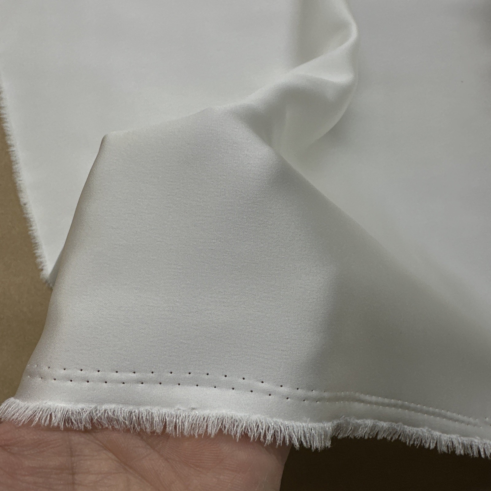 Japanese Triacetate Satin Face stretch Crepe /54”W/ Ivory / by the yard