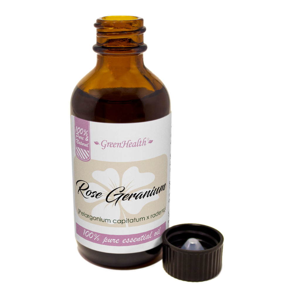 2 fl oz Rose Geranium Essential Oil (100% Pure & Natural) – GreenHealth