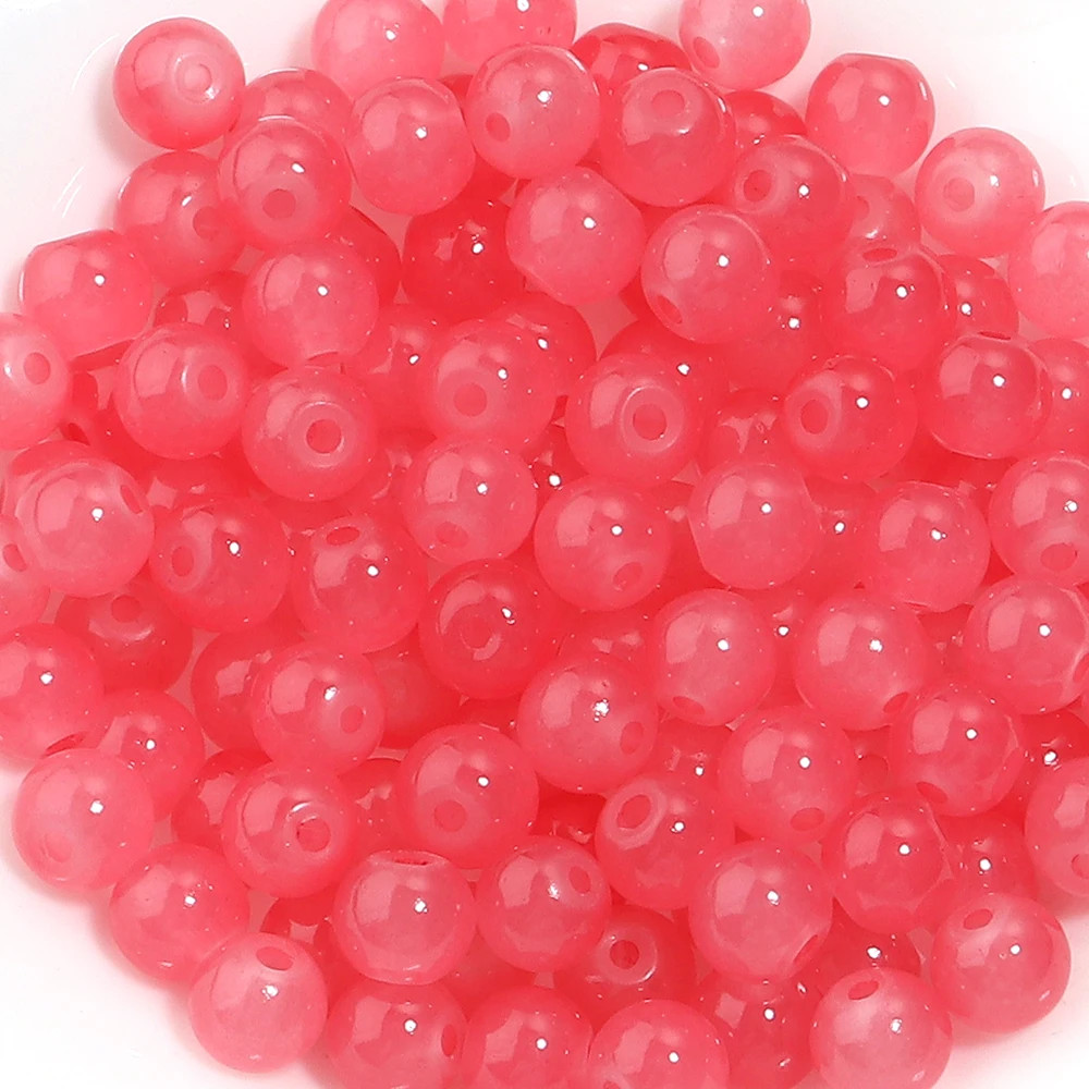 50Pcs/Lot 6Mm Glass round Beads Multicolor Loose Spacer Beads for Jewelry Making
