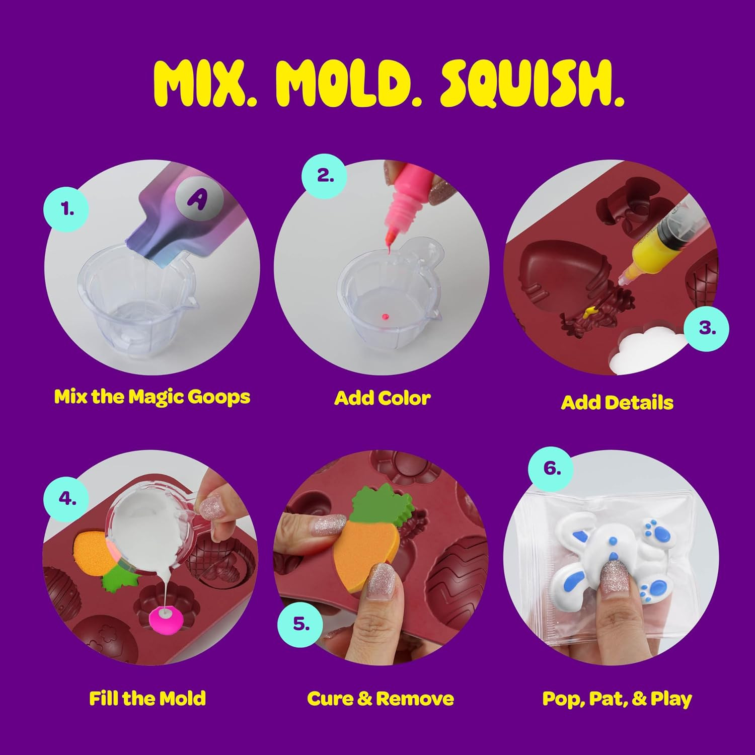 Easter Taba Squishy Making Kit for Kids – Squishies Easter Crafts Activities – 6