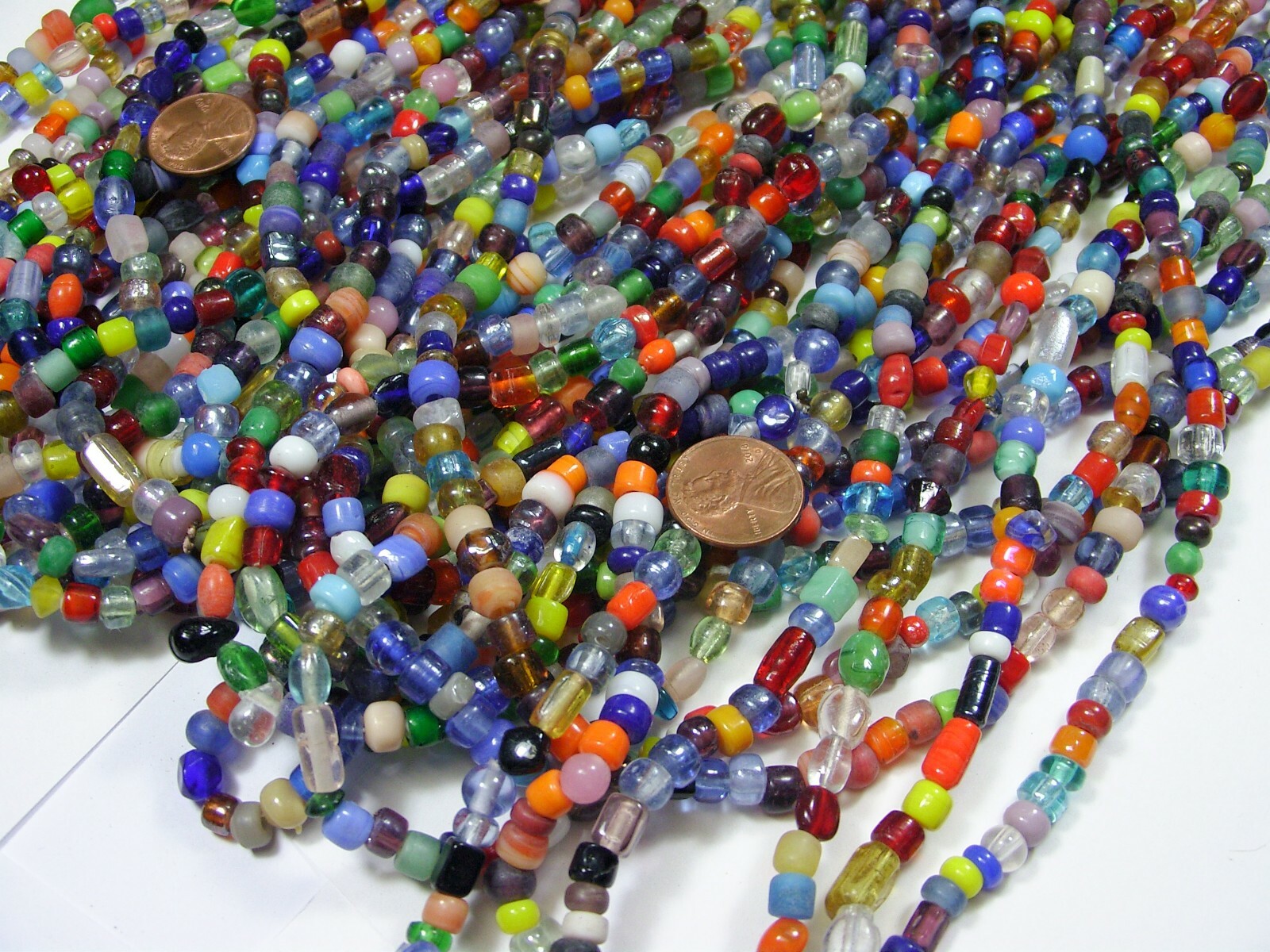 2 Pounds Assorted India Handmade Spacer Glass Beads Wholesale Bulk Lot (TD-71)