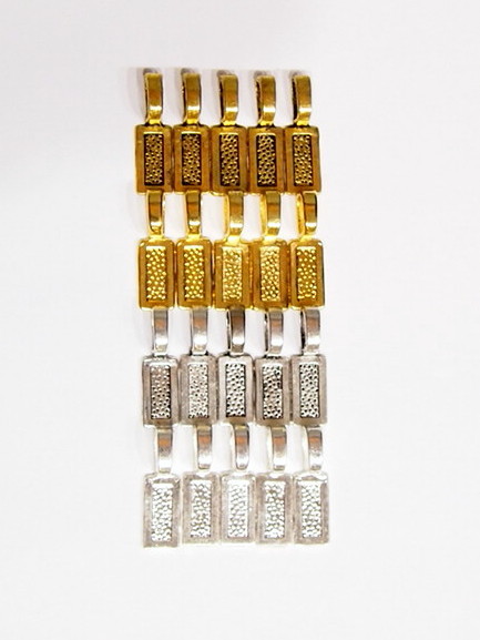 4 Colors Rectangle Glue Bails, 5 each, 20 total, 4 Pendants, Cameos, Cabs Glass