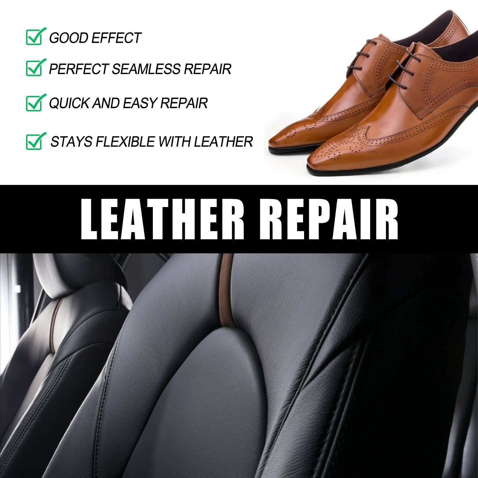 60ML Leather Repair Paste Filler for Cracks Tears Holes Restore Cream