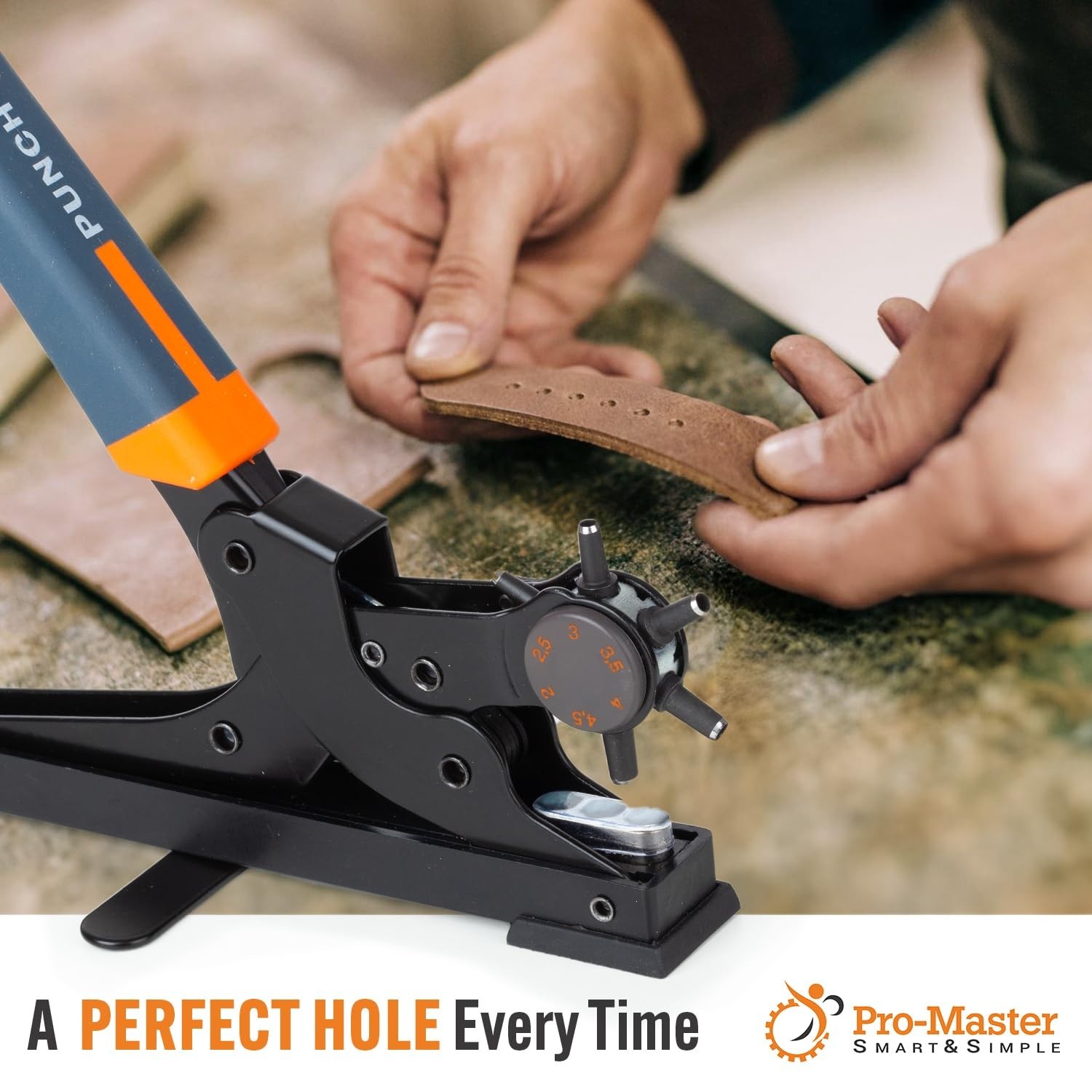 Carbon Steel Leather Punch Tool for Precise Holes in Various Materials