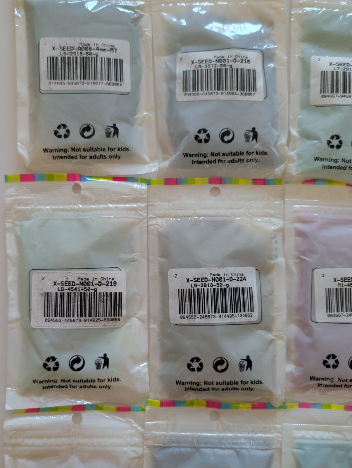 Lot Of 12 Bags Seed Beads 50 grams each Glass Beads