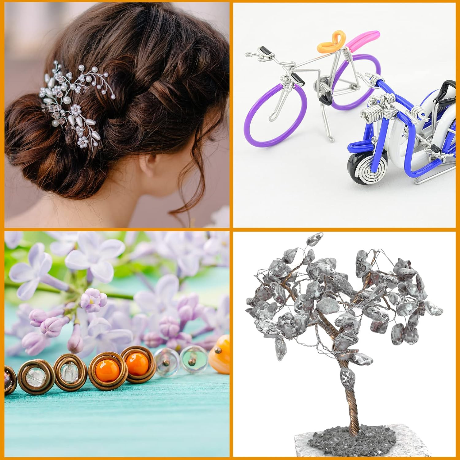 5 Sizes Jewelry Wire 9, 12, 18, 20, 22 Gauge Aluminum Metal Wire Kit for Jewelry