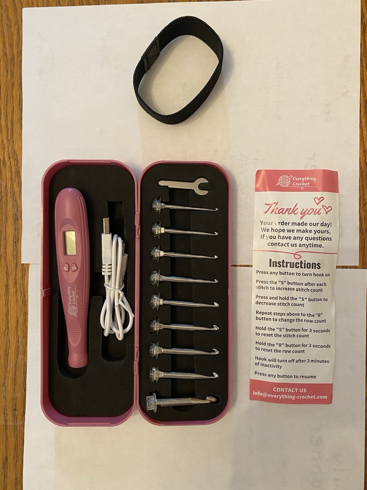 Everything Crochet Rechargeable Digital Counter – Crochet Hook Set – Never Used