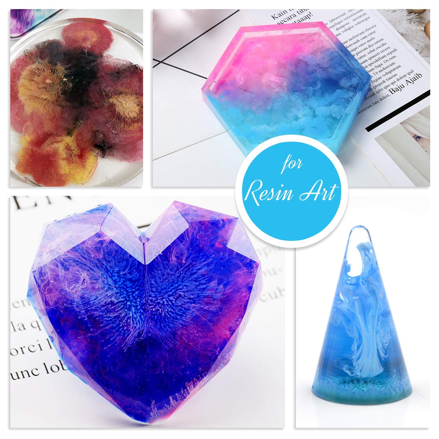 Alcohol Ink Set – 24 Vibrant Colors for Resin Art, Petri Dish Making, Epoxy P…