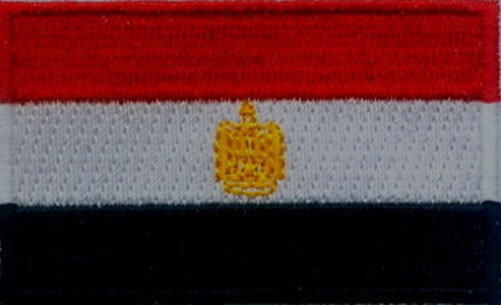 Egypt Flag Embroidered Patches 2.5″x1.5″ iron-on