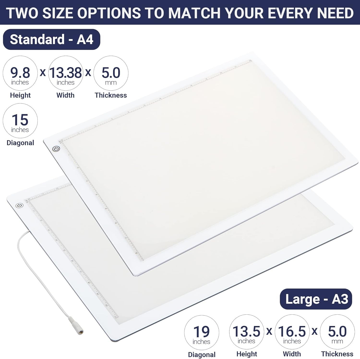 19″ LED Tracing Light Box Ultra Thin Adjustable Brightness Drawing Pad