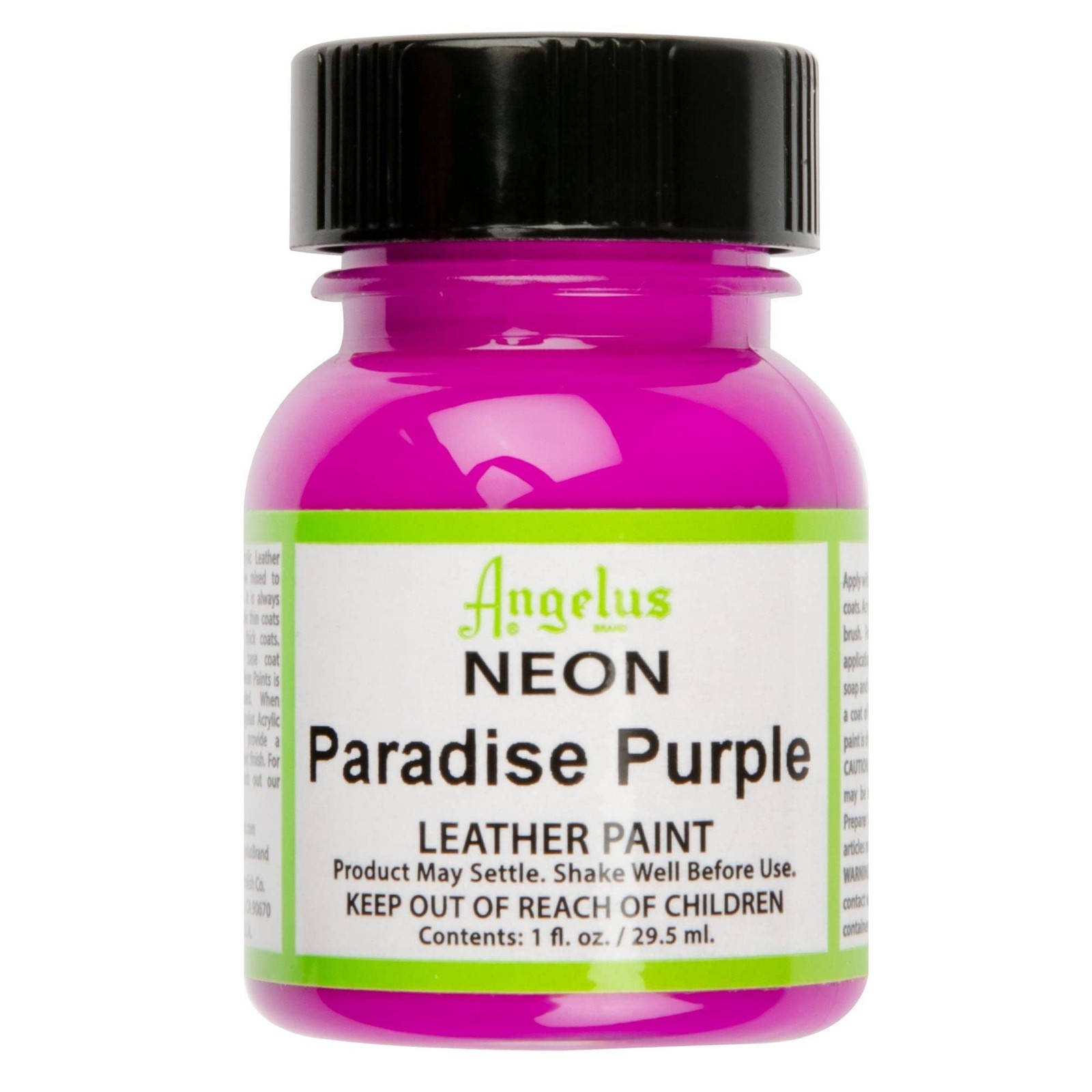 Angelus Paradise Purple Neon Leather Paint 1 Count Non Toxic Easy Clean Up