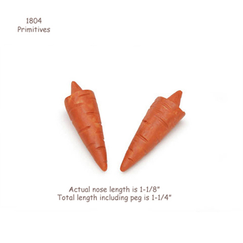 Set of 12 — 1-1/4″ Orange Carrot Nose for Snowman Crafts