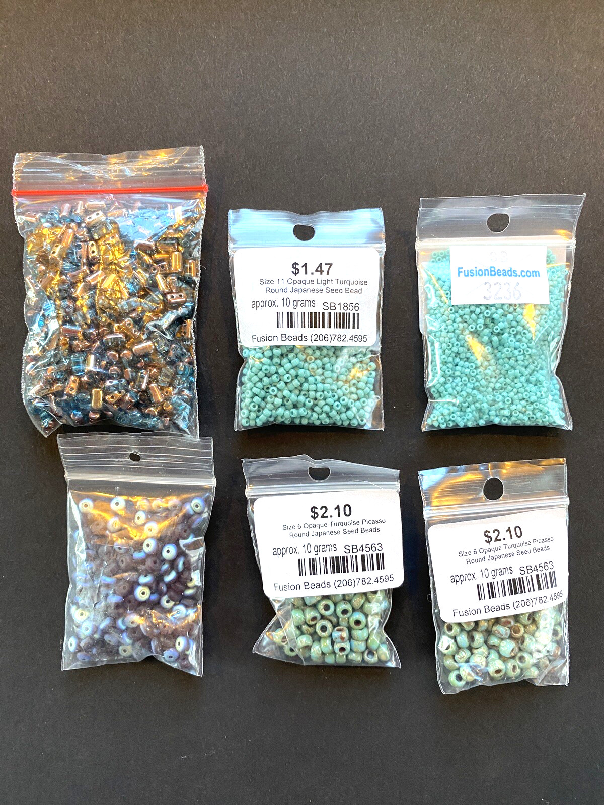 TRAY + COLORFUL BEADS! Vintage + Modern Glass Clay Plastic Acrylic Seed Lampwork