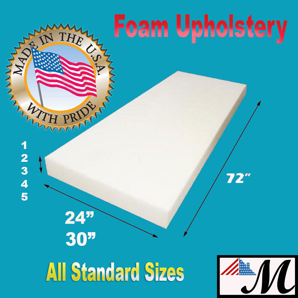 High Density Upholstery Seat Foam Cushion Replacement Per Sheet Standard Sizes