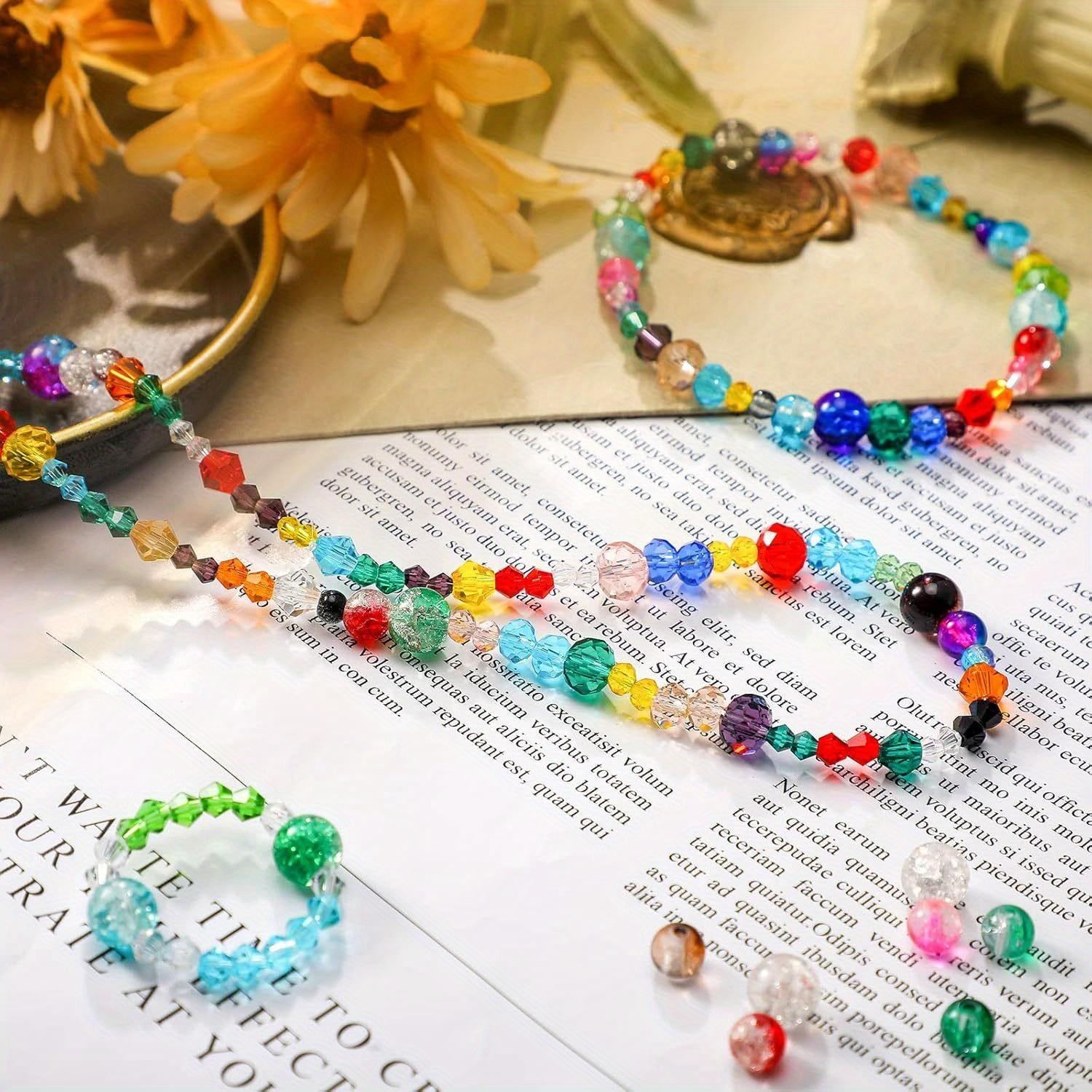 100g mix style Crystal Glass Beads for DIY Jewelry Making Faceted Assorted Loose
