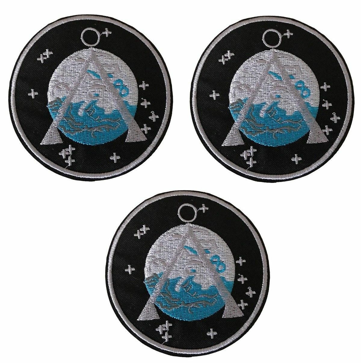 Stargate SG-1 Project Earth 3 1/2″ Wide Embroidered Iron on Patch Set of 3