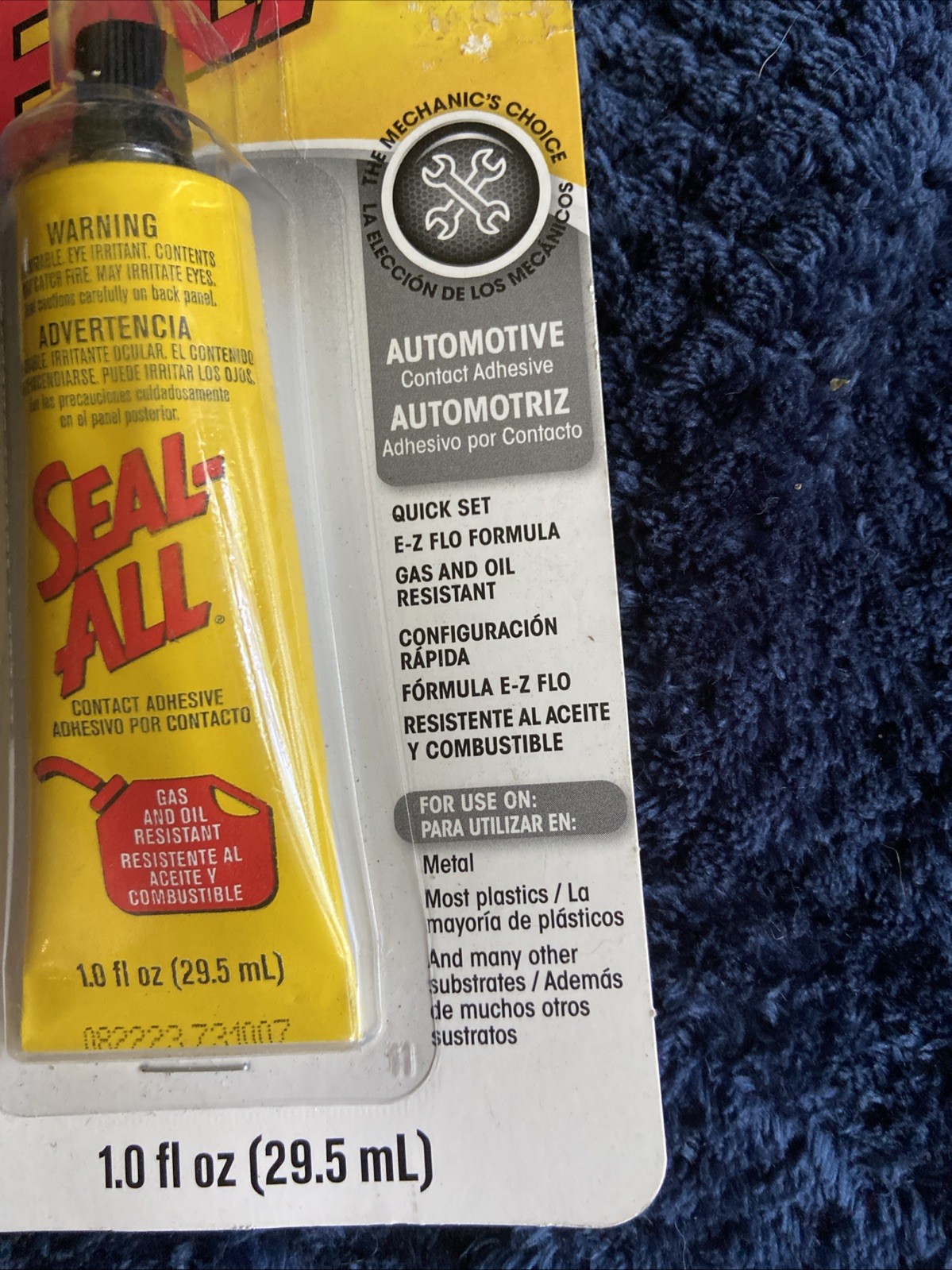 Seal-ALL Quick Set Clear Contact Gas & Oil-Resistant Automotive Adhesive (S1)