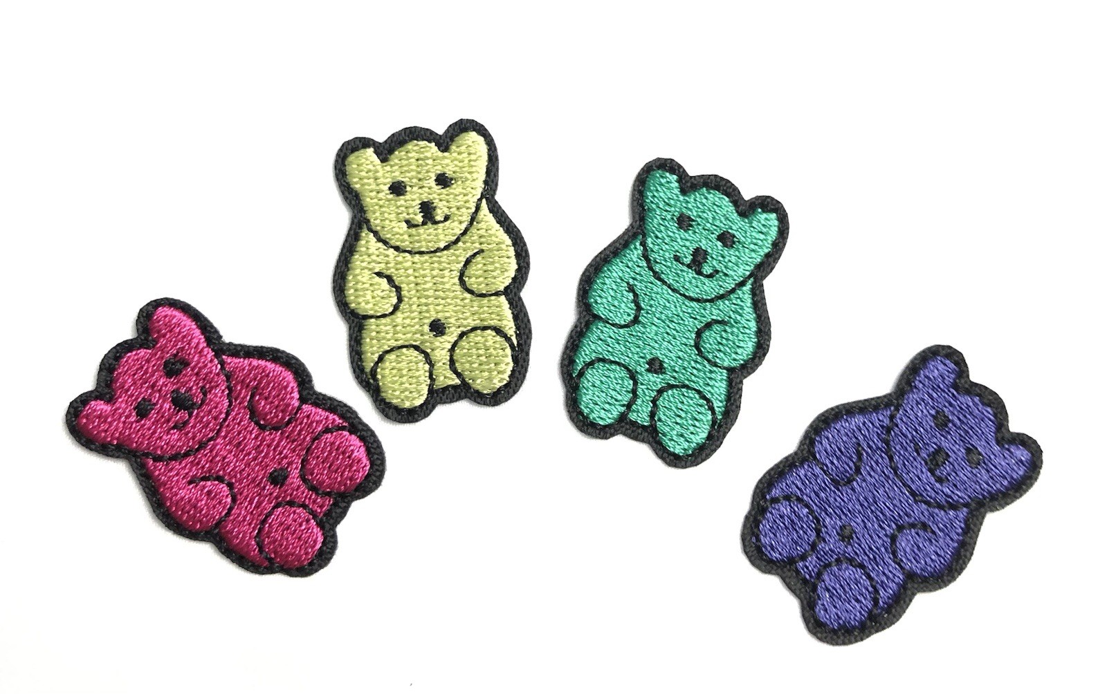 100 PACK Retro Pop Cool Little Things Gummy Bear Patch Sew or Stick Embroidered