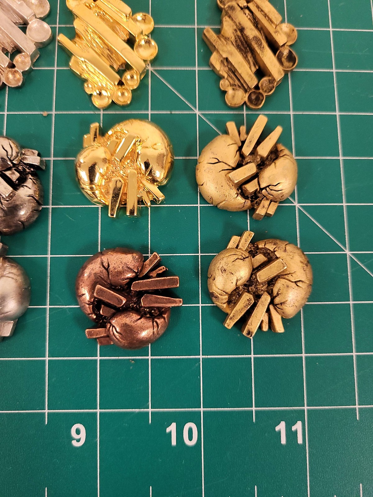 Lot 29 Metal Pendants Abstract Charms Bulk Jewelry Making Supplies Gold Silver