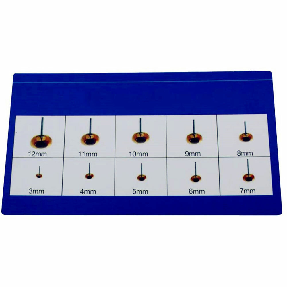 Amber Glass Eyes For Needle Felting Bears Dolls Decoys Sewing w/Box 100Pcs