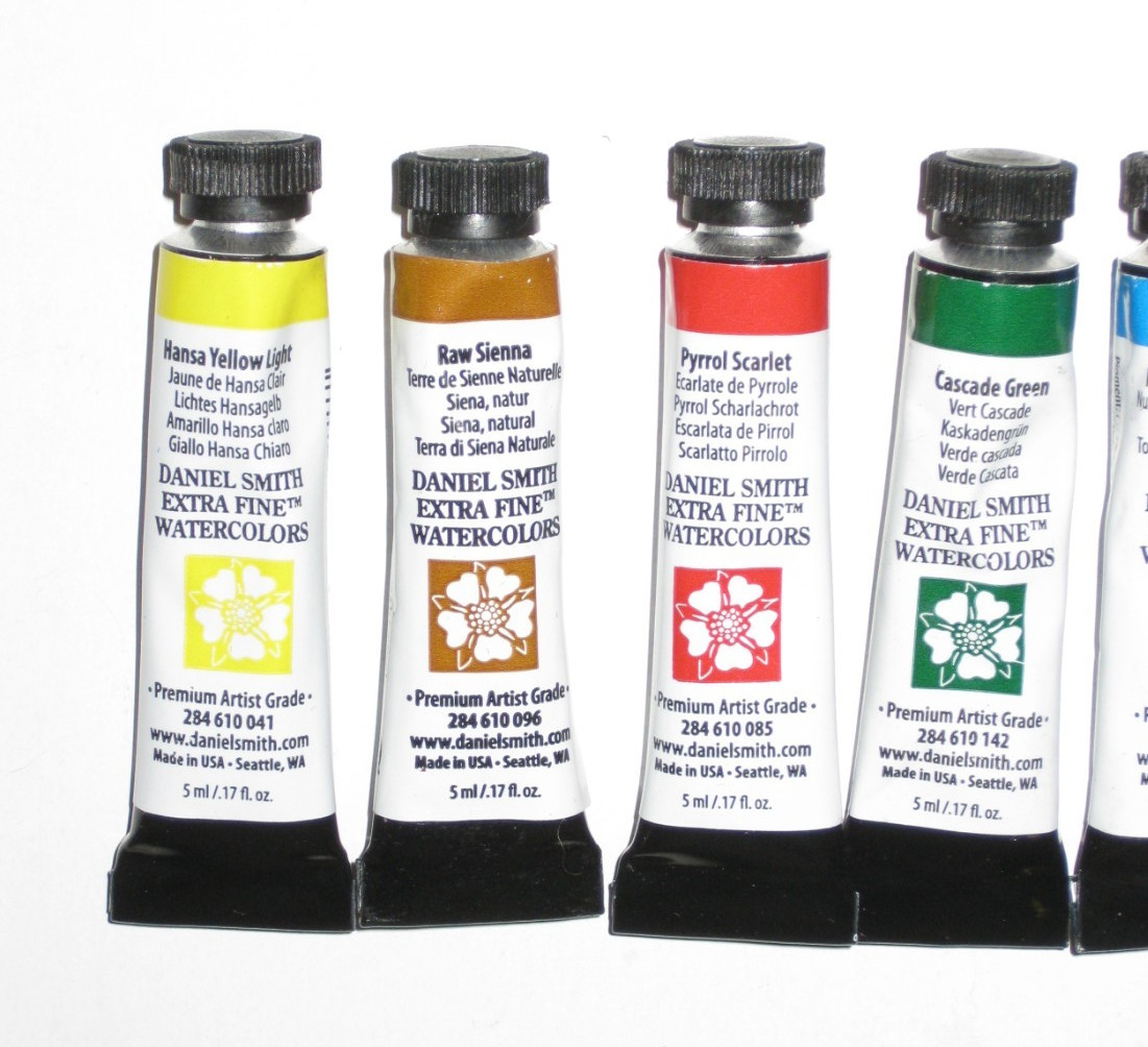 8 Lot Daniel Smith Extra Fine Artist Watercolor paint 5ml tubes ~Free Ship
