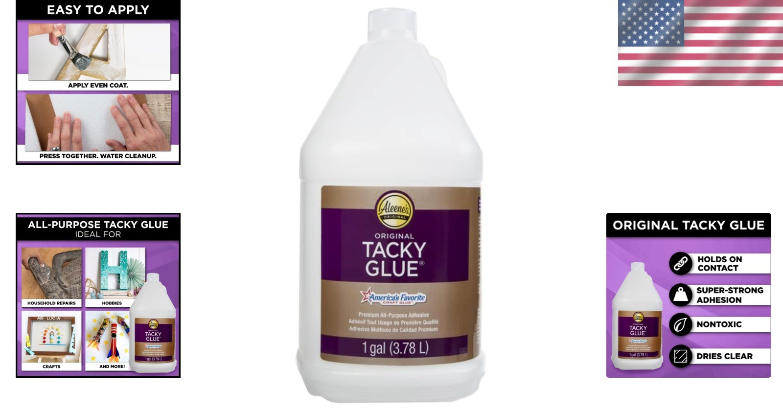 Super Strong Aleene’s Tacky Glue 128 oz – Ideal for Fabric and Paper Projects