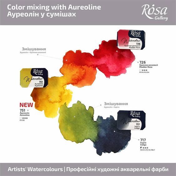 Rosa Gallery Artist Watercolour Paint Extra Fine Professional pans set
