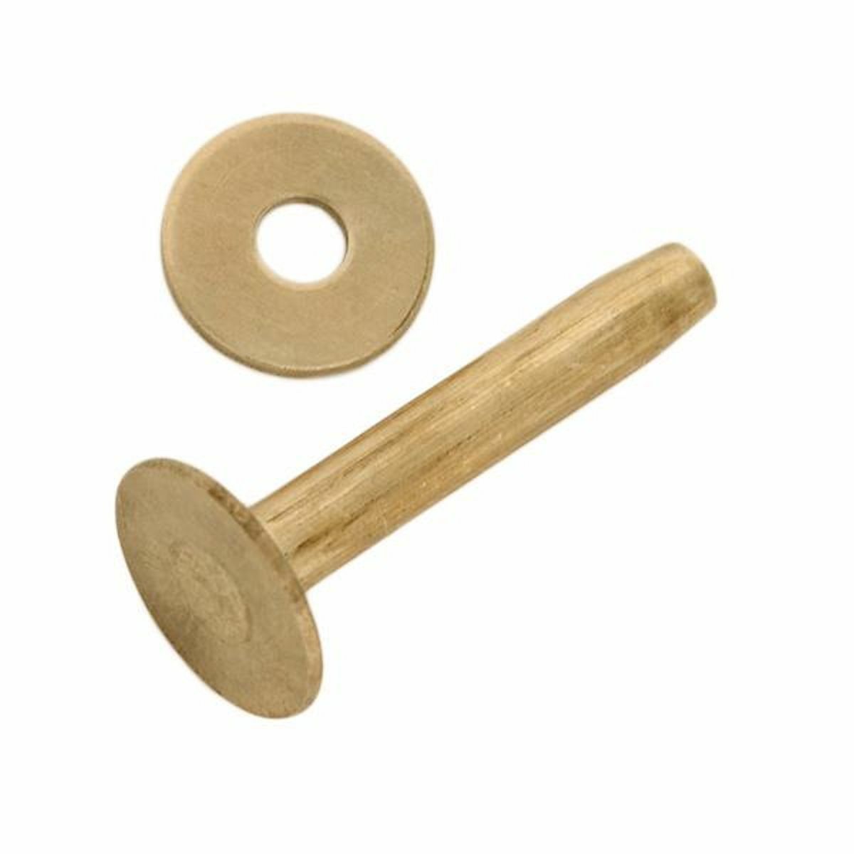 Solid COPPER or BRASS Rivets & Burrs, Sizes #9_#12_#14 Length 1/2″_3/4″_1″_1.5″