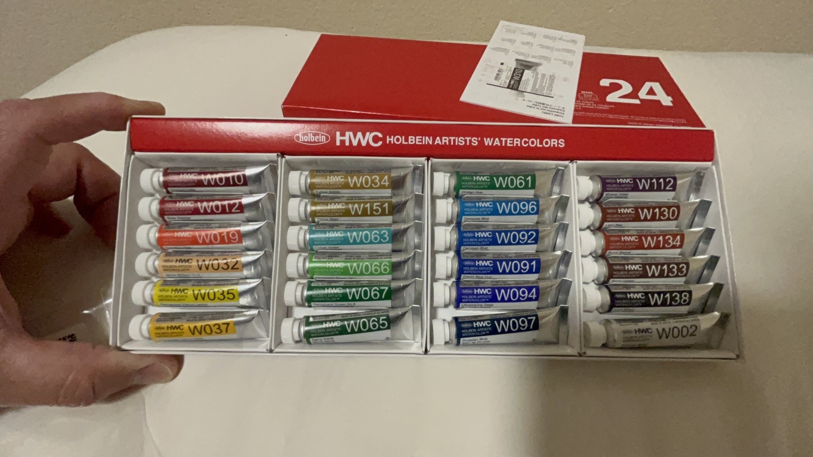 Holbein Artist’s Watercolors Set of 24 5ml Tubes W405