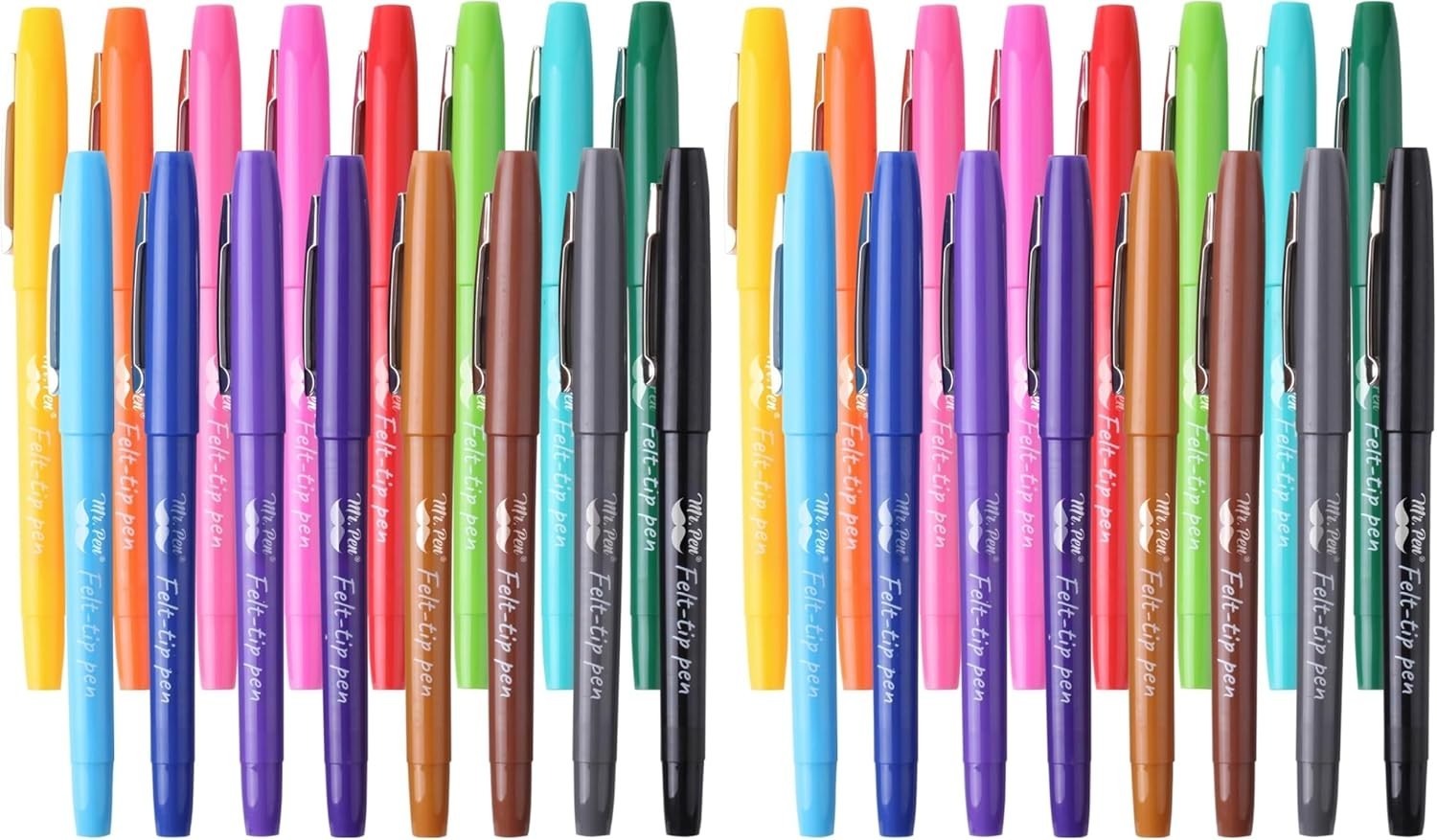 16-Pack High Pigment Felt Tip Pens, Assorted Colors