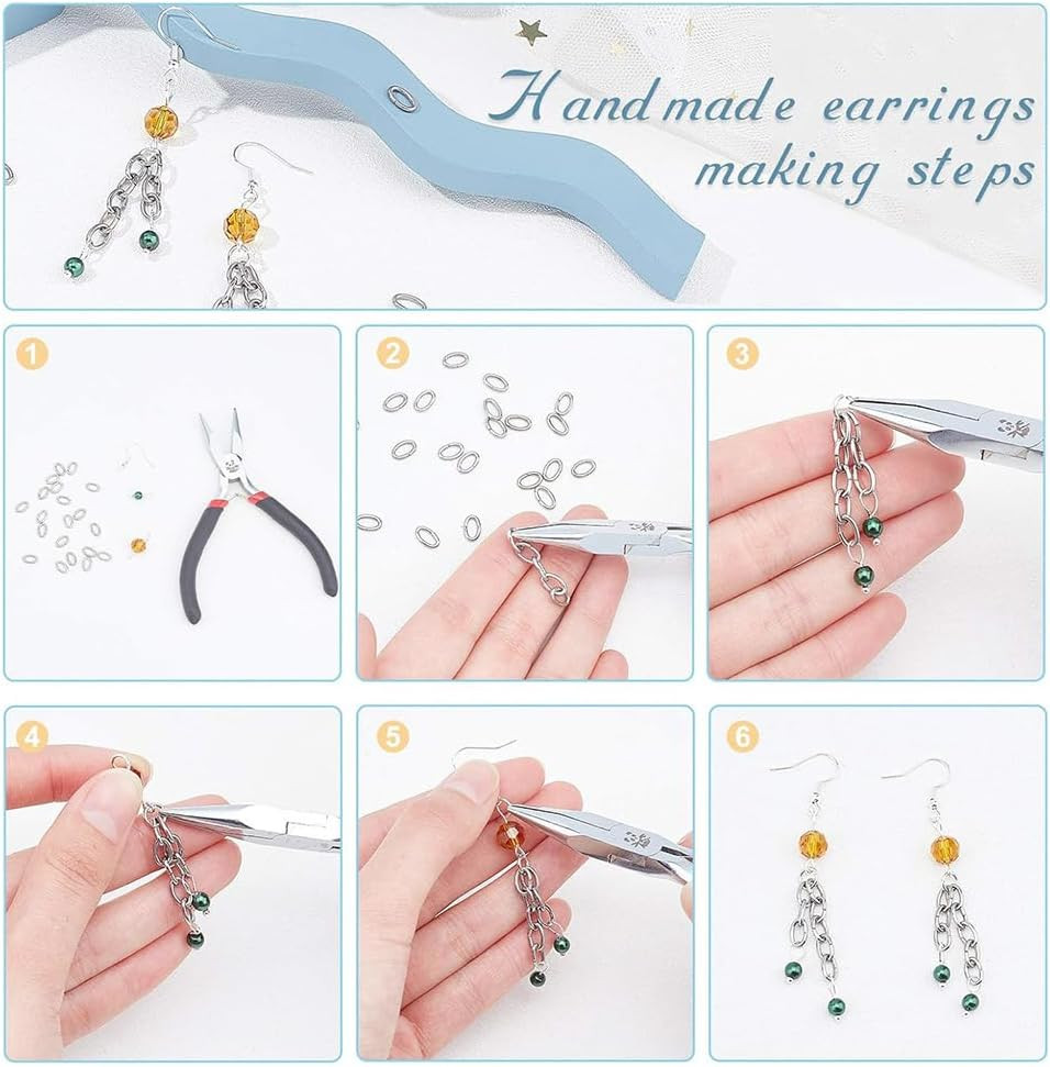 500Pcs 8X5Mm Real 18K Gold Plated Open Oval Jump Rings, Stainless Steel Connecto