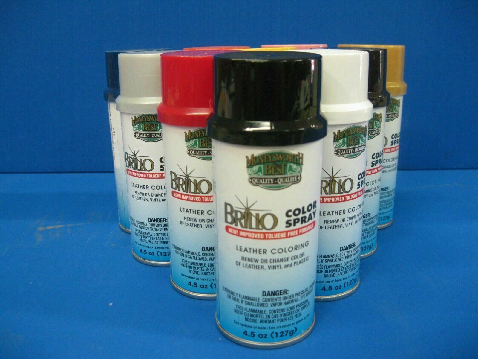 M&B BRILLO Shoe Color Spray Leather Paint Leather & Vinyl Coloring – 4.5 oz