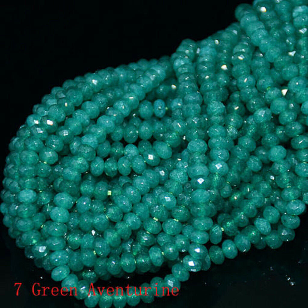 Faceted 2x4mm Natural Multicolor Gemstone Rondelle Loose Beads 15” Strand