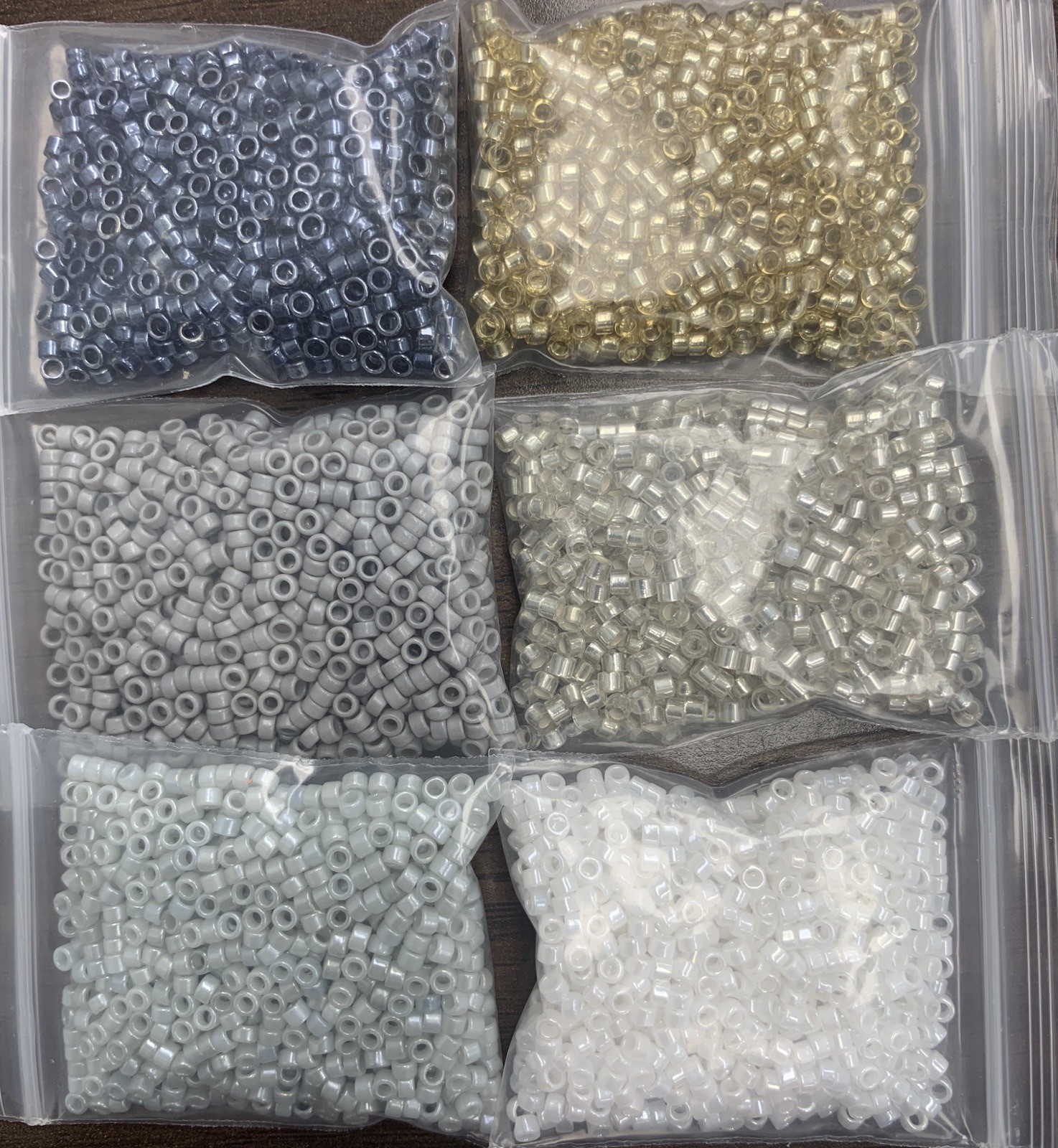 9.2OZ/260G Glass Beads Bulk Lot Mixed Size Assorted Glass Delica Beads 26 COLORS