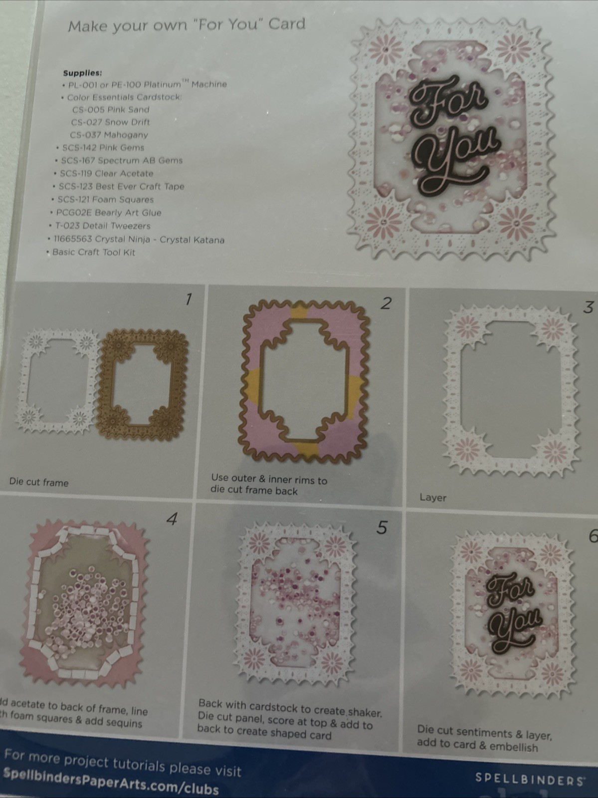 NEW Spellbinders Large Die Of The Month Apr 2023 PUNCH & PIERCE FRAME SENTIMENTS