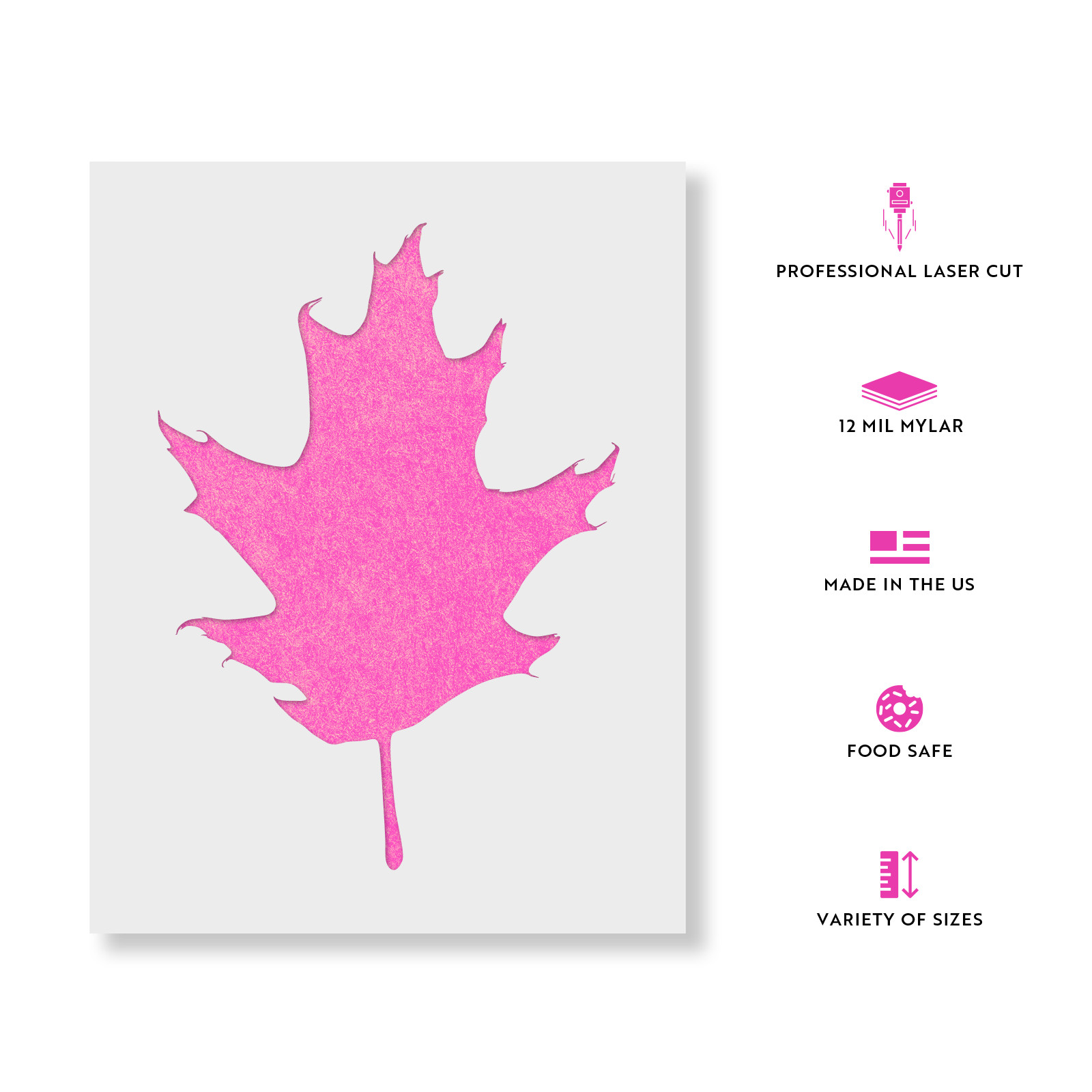 Oak Leaf Stencil – Durable & Reusable Mylar Stencils