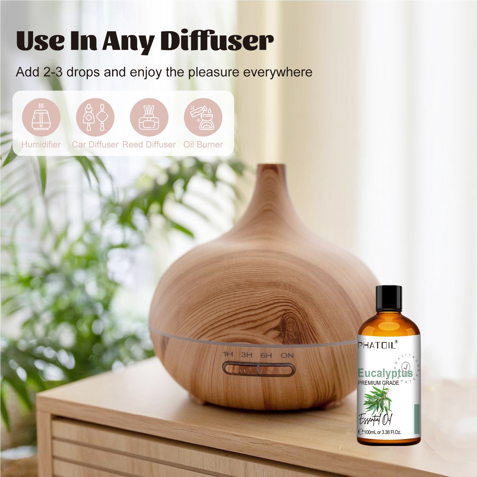 100ml Pure Eucalyptus Essential Oils Aromatherapy Essential Oil For Diffusers