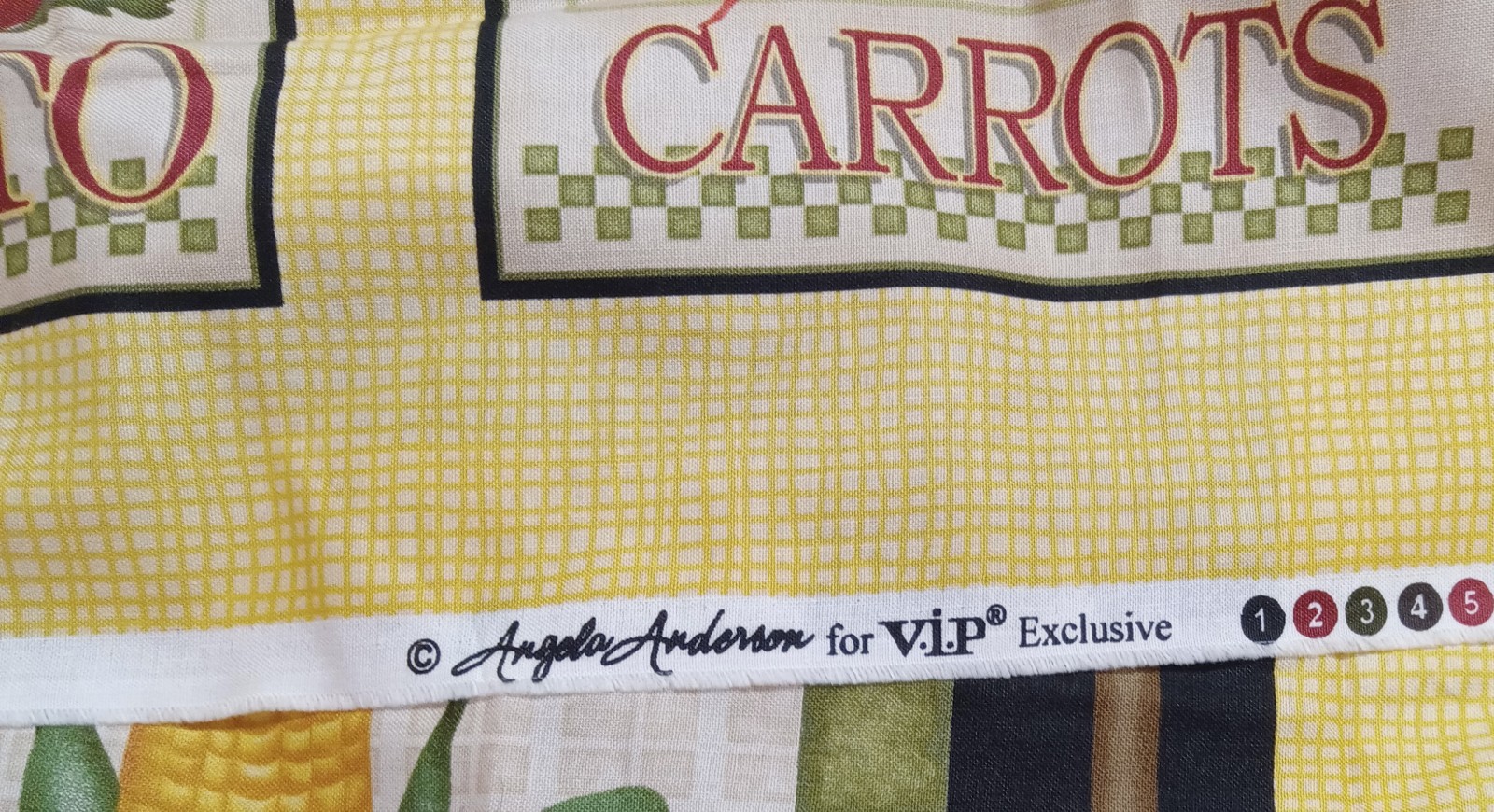 Angela Anderson/Cranston~”Tomato Seed Packet”~Cotton Fabric Panel~ 6.5″x7.5″