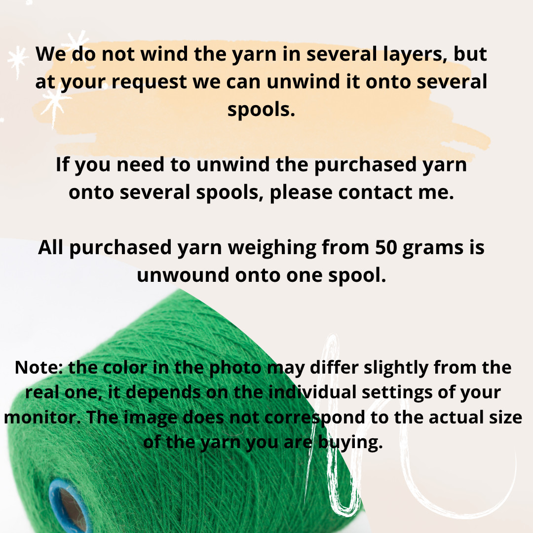 Merino Alpaca PAILLETTES Yarn 230м/100g (251yards/3.52oz), per 100g (3.52oz)