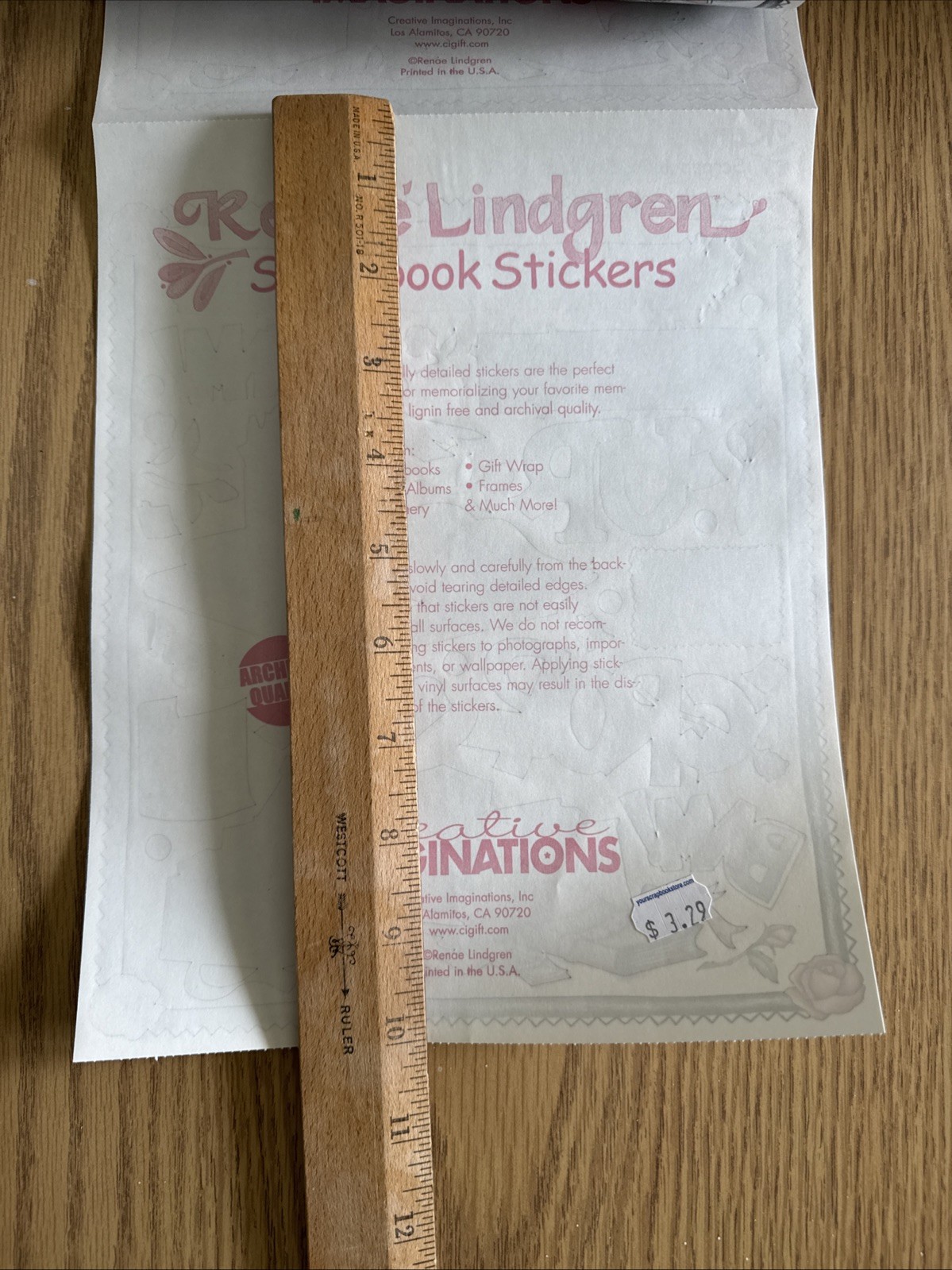 Renae Lindgren Creative Imaginations Stickers SCRAPANOS Sticker Roll 8×10 Sheets