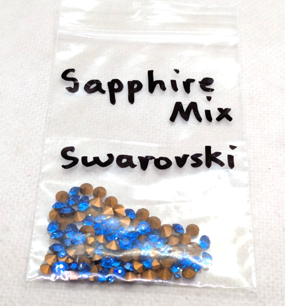 Swarovski Aurora Borealis Rhinestones 3 Bag Mix Light Rose – Hyacinth – Sapphire