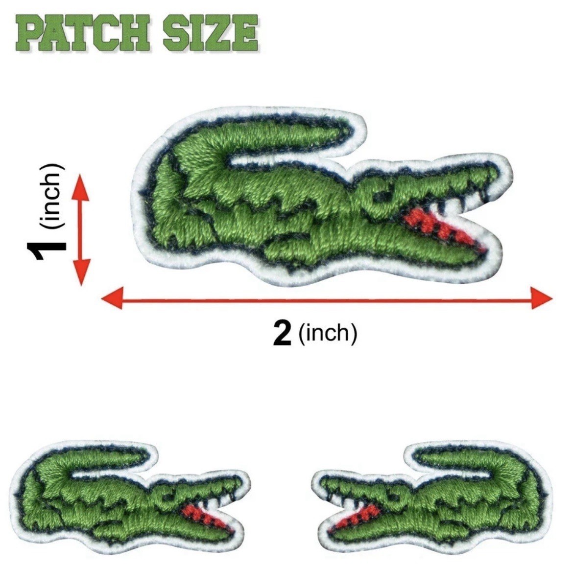 Lacoste Alligator Logo Patch Embroidered Iron/ Sew- On Clothing Badge