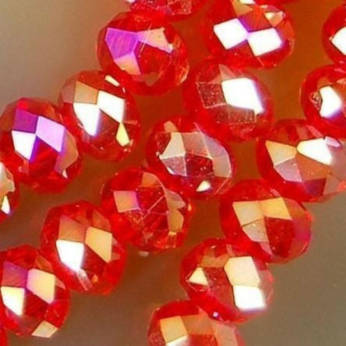 1pc Glass Crystal Beads Rondelle Jewelry Pendant Spacer Necklace Bracelet 15inch